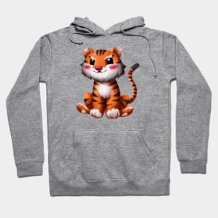 Cute Tiger Drawing Hoodie